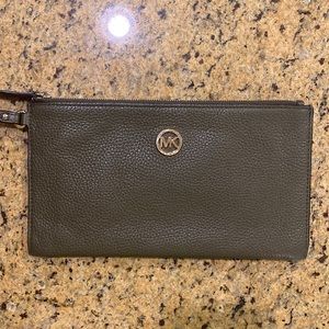 Olive Green Michael Kors Wristlet